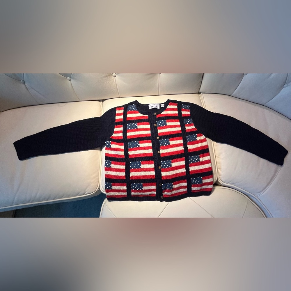 Marissa Christina Stars and Stripes Flag Jacket in Red, White, and Blue